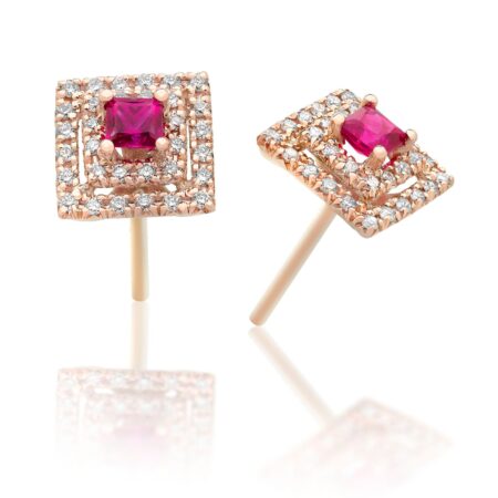 Pendientes de Oro Rosa