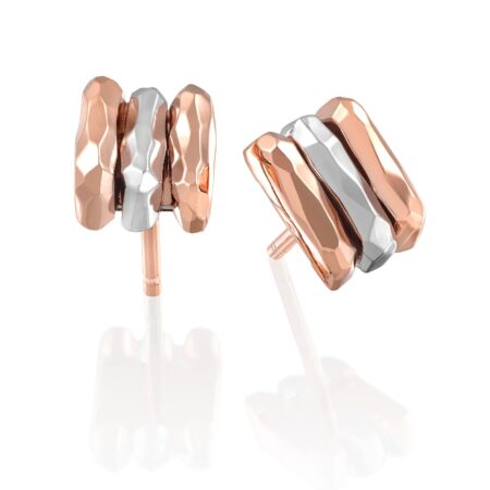 Pendientes de Oro Rosa y Oro Blanco