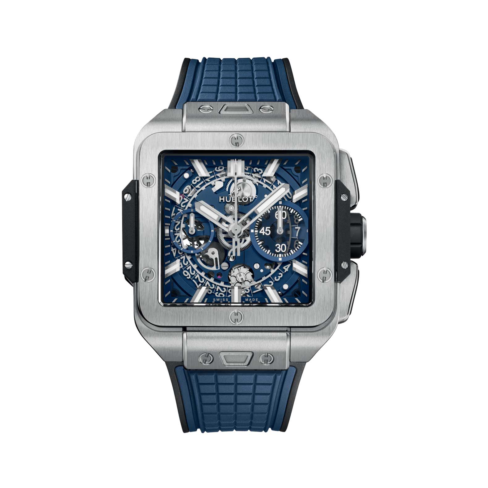 HUBLOT SQUARE BANG UNICO TITANIUM BLUE